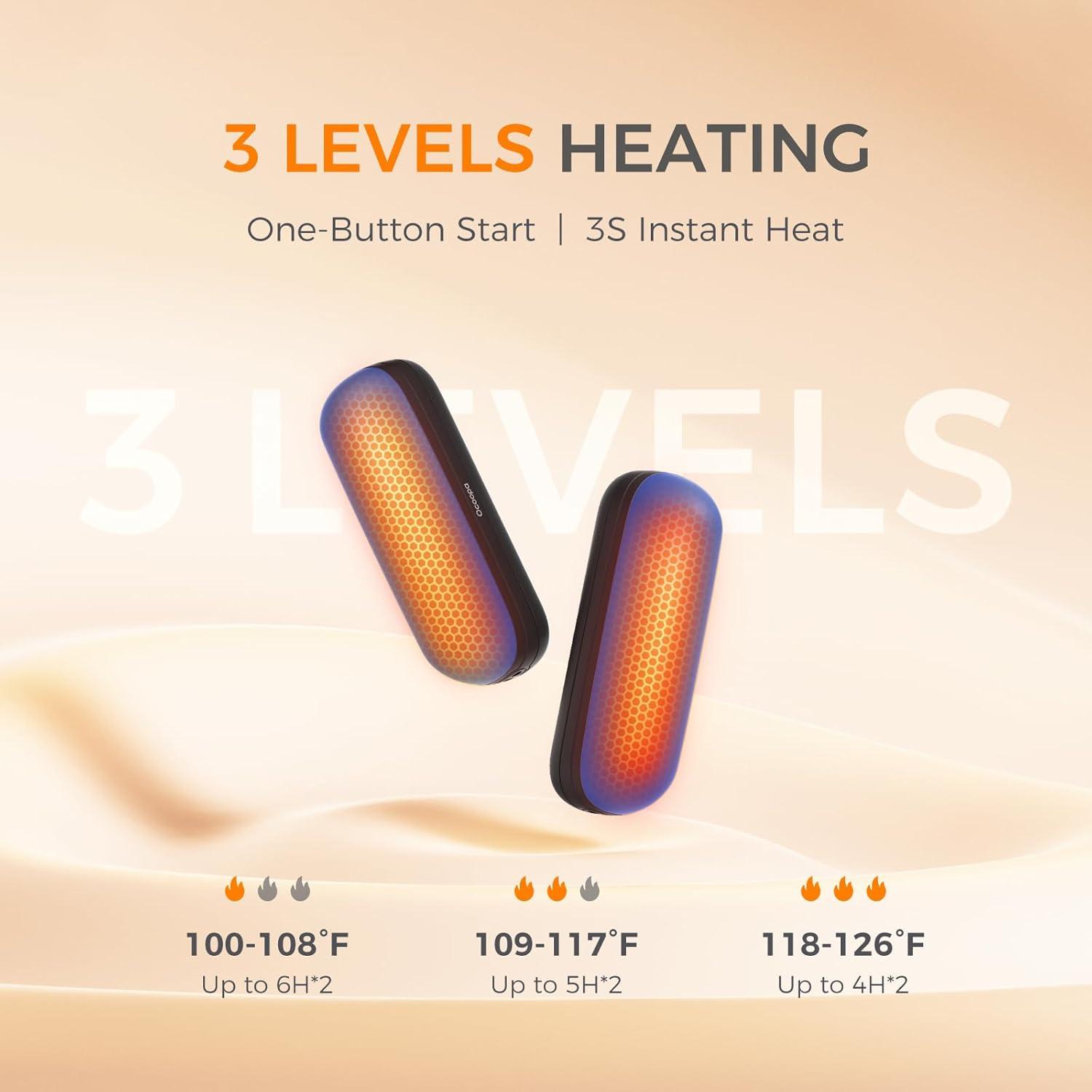 imageOCOOPA 2 in 1 Magnetic Rechargeable Hand Warmers UT2s Mini Electric Handwarmers 2 Pack Split USBC Reusable Portable Pocket Heater Raynauds Golf Christmas Tech Gifts for Women MenNavy Blue