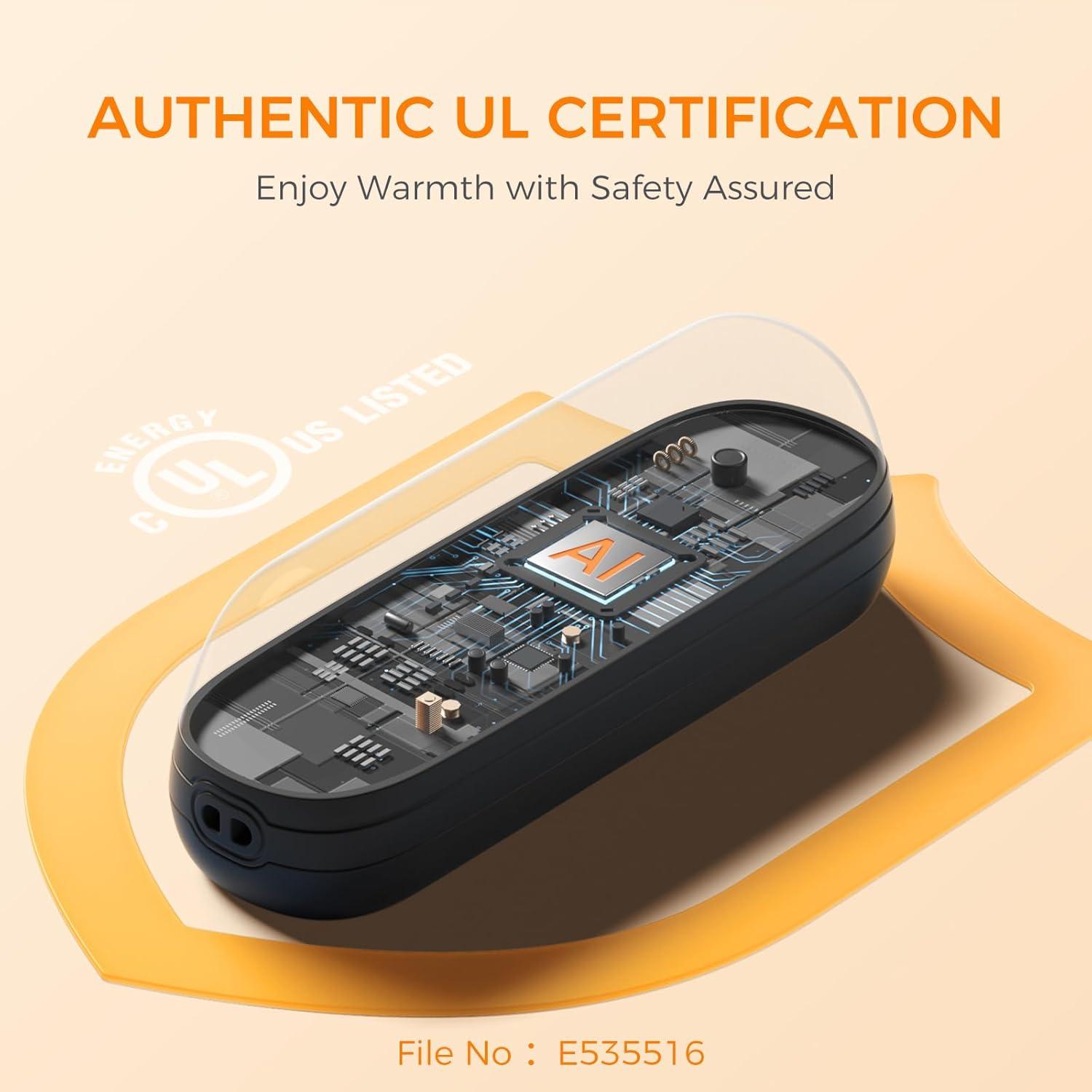 imageOCOOPA 2 in 1 Magnetic Rechargeable Hand Warmers UT2s Mini Electric Handwarmers 2 Pack Split USBC Reusable Portable Pocket Heater Raynauds Golf Christmas Tech Gifts for Women MenNavy Blue