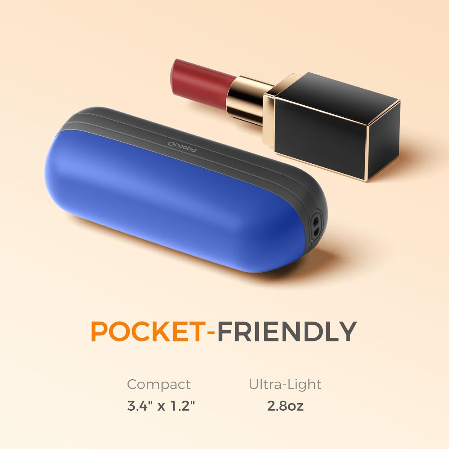 imageOCOOPA 2 in 1 Magnetic Rechargeable Hand Warmers UT2s Mini Electric Handwarmers 2 Pack Split USBC Reusable Portable Pocket Heater Raynauds Golf Christmas Tech Gifts for Women MenNavy Blue