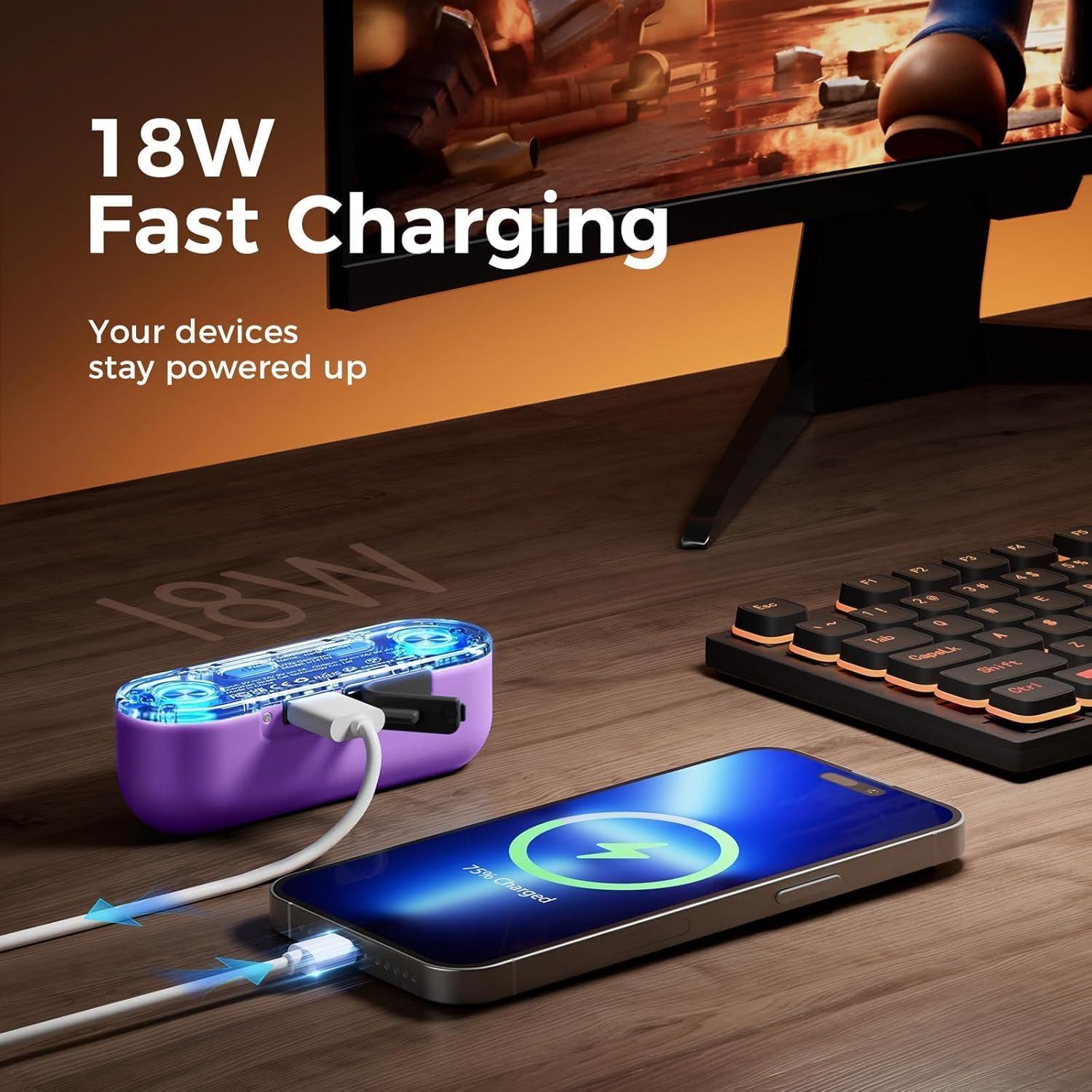 imageOCOOPA Hand Warmers Rechargeable 2 Pack Magnetic Electric Handwarmer 4 Levels Heat Up to 136 USBC Portable Charger 10000mAh Raynauds Golf Tech Gifts for Men UT2sMagTwinsPurple