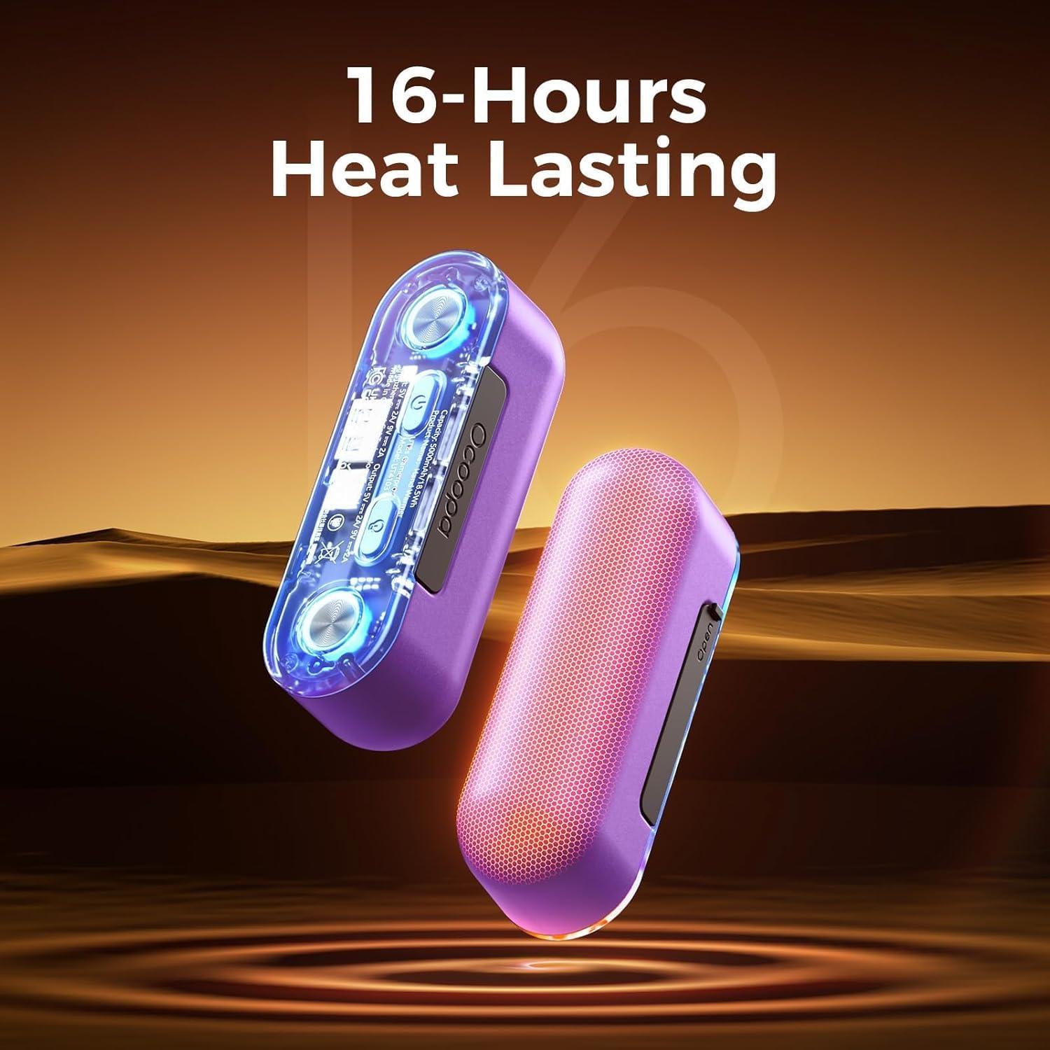 imageOCOOPA Hand Warmers Rechargeable 2 Pack Magnetic Electric Handwarmer 4 Levels Heat Up to 136 USBC Portable Charger 10000mAh Raynauds Golf Tech Gifts for Men UT2sMagTwinsPurple