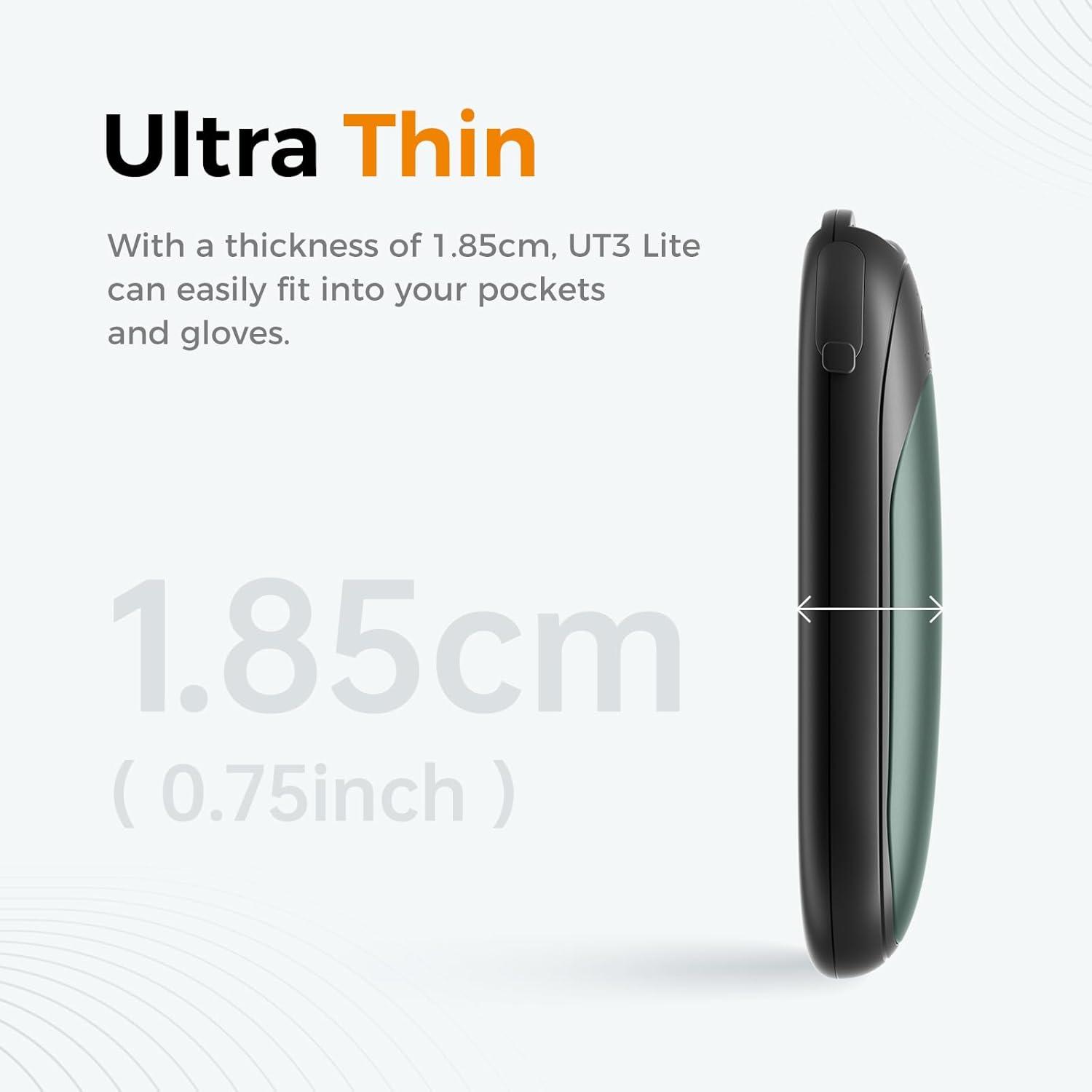 imageOCOOPA Magnetic Hand Warmers Rechargeable 2 Pack Electric Handwarmers Smart Heating UL Certified 3SettingsPortable Heater Ultra Slim Pocket Hunting Essentials Gifts for Christmas Men UT3 LiteGreen