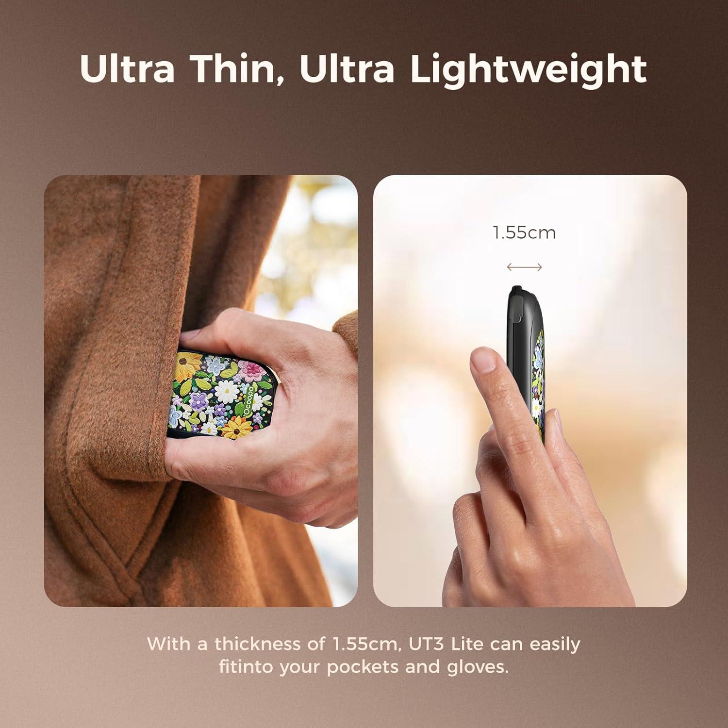 imageOCOOPA Magnetic Hand Warmers Rechargeable 2 Pack Electric Handwarmers Smart Heating UL Certified 3SettingsPortable Heater Ultra Slim Pocket Hunting Essentials Gifts for Christmas Men UT3 LiteArtists in bloom Painted in bloom