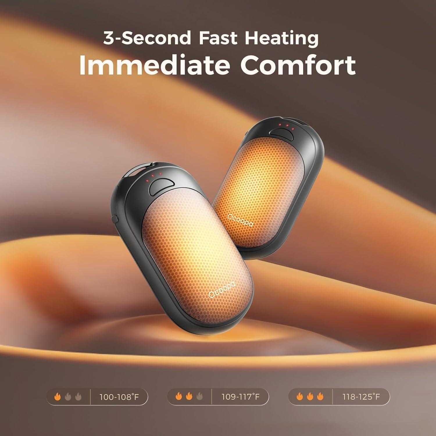 imageOCOOPA Magnetic Hand Warmers Rechargeable 2 Pack Electric Handwarmers Smart Heating UL Certified 3SettingsPortable Heater Ultra Slim Pocket Hunting Essentials Gifts for Christmas Men UT3 LiteArtists in Bloom Noctune Garden