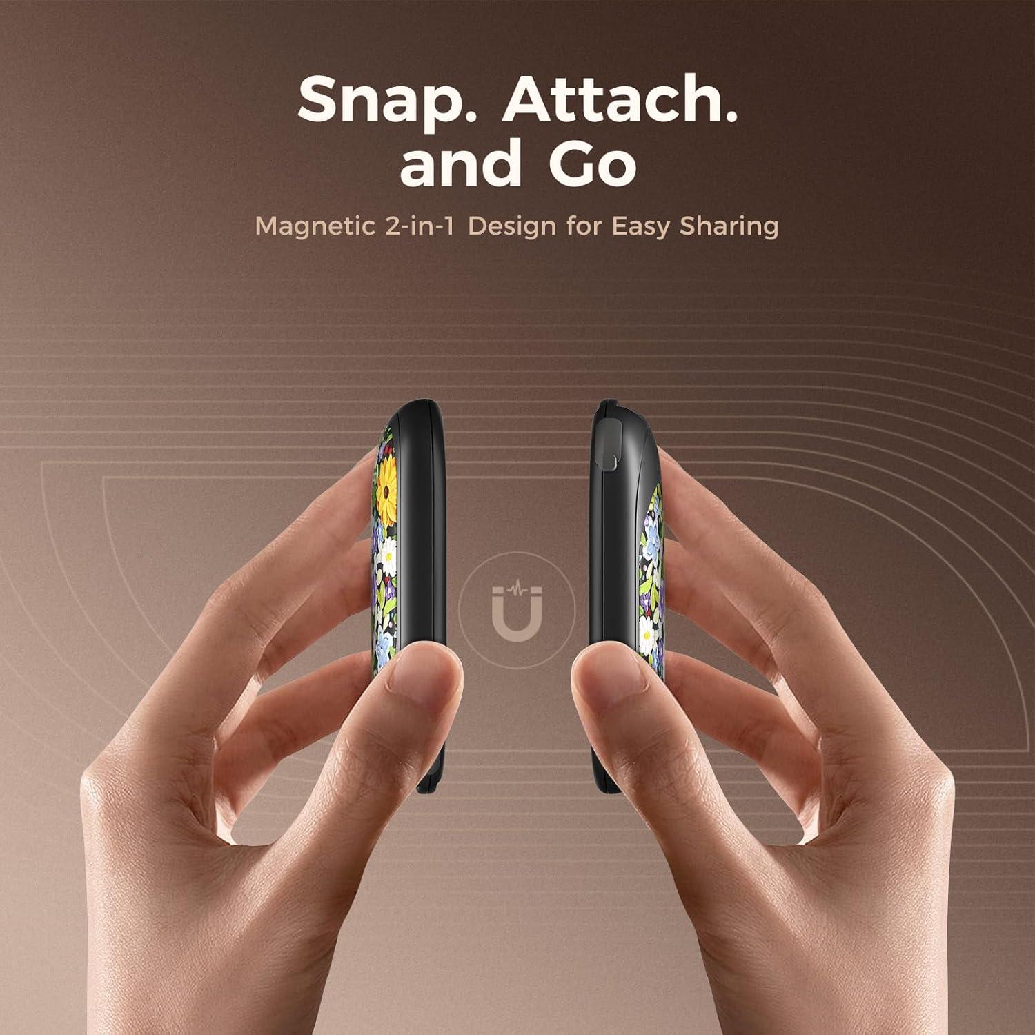 imageOCOOPA Magnetic Hand Warmers Rechargeable 2 Pack Electric Handwarmers Smart Heating UL Certified 3SettingsPortable Heater Ultra Slim Pocket Hunting Essentials Gifts for Christmas Men UT3 LiteArtists in bloom Painted in bloom