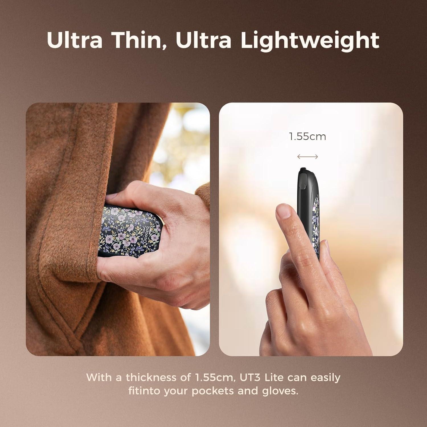 imageOCOOPA Magnetic Hand Warmers Rechargeable 2 Pack Electric Handwarmers Smart Heating UL Certified 3SettingsPortable Heater Ultra Slim Pocket Hunting Essentials Gifts for Christmas Men UT3 LiteArtists in Bloom Noctune Garden