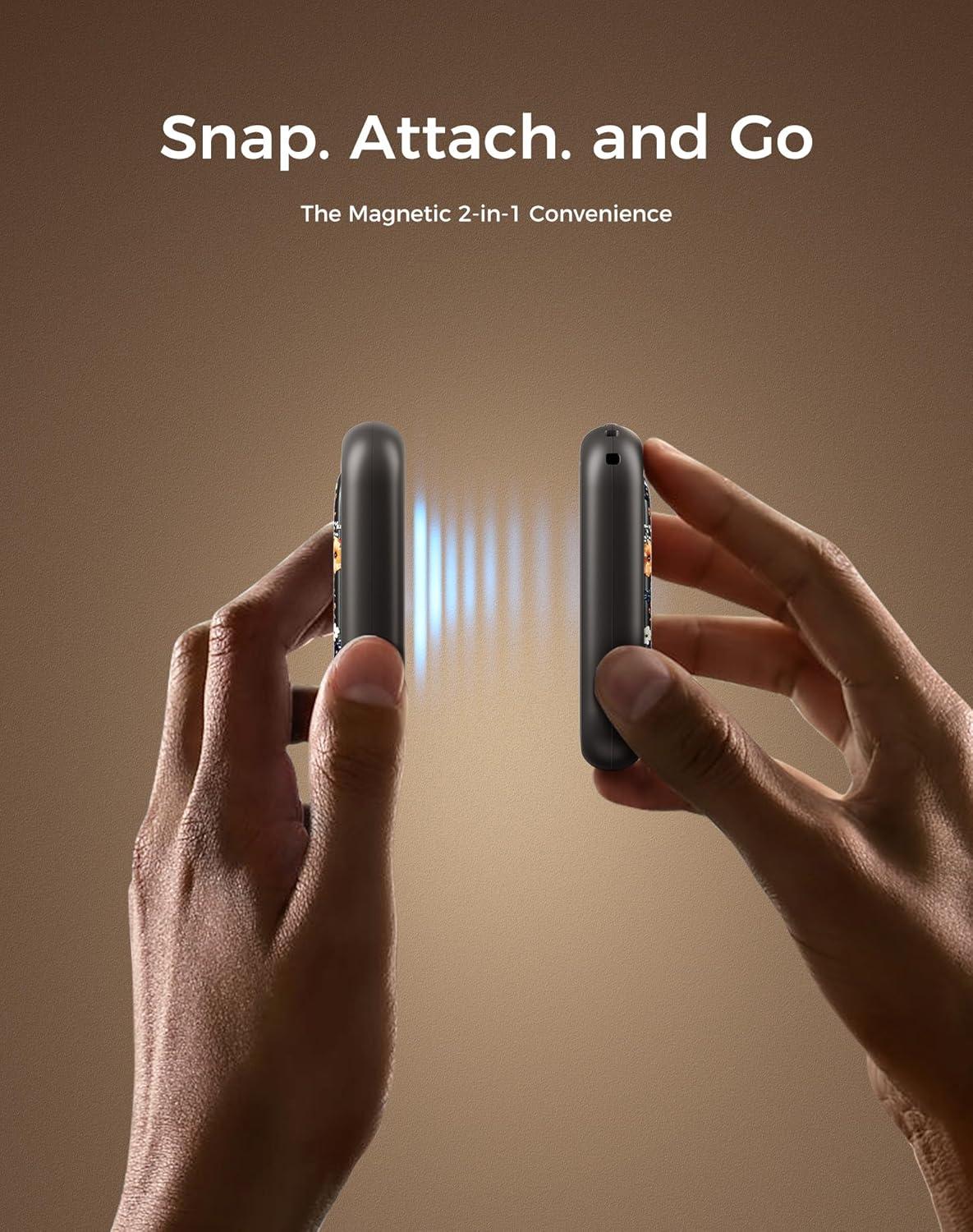 imageOCOOPA Magnetic Rechargeable Hand Warmers 2 Pack CardStyle Electric AI Hand Warmers 5000mAh Pocket Portable Hands Heater UL Certified for Men Women Hunting Essentials UT4 YoungMeadow Whisper