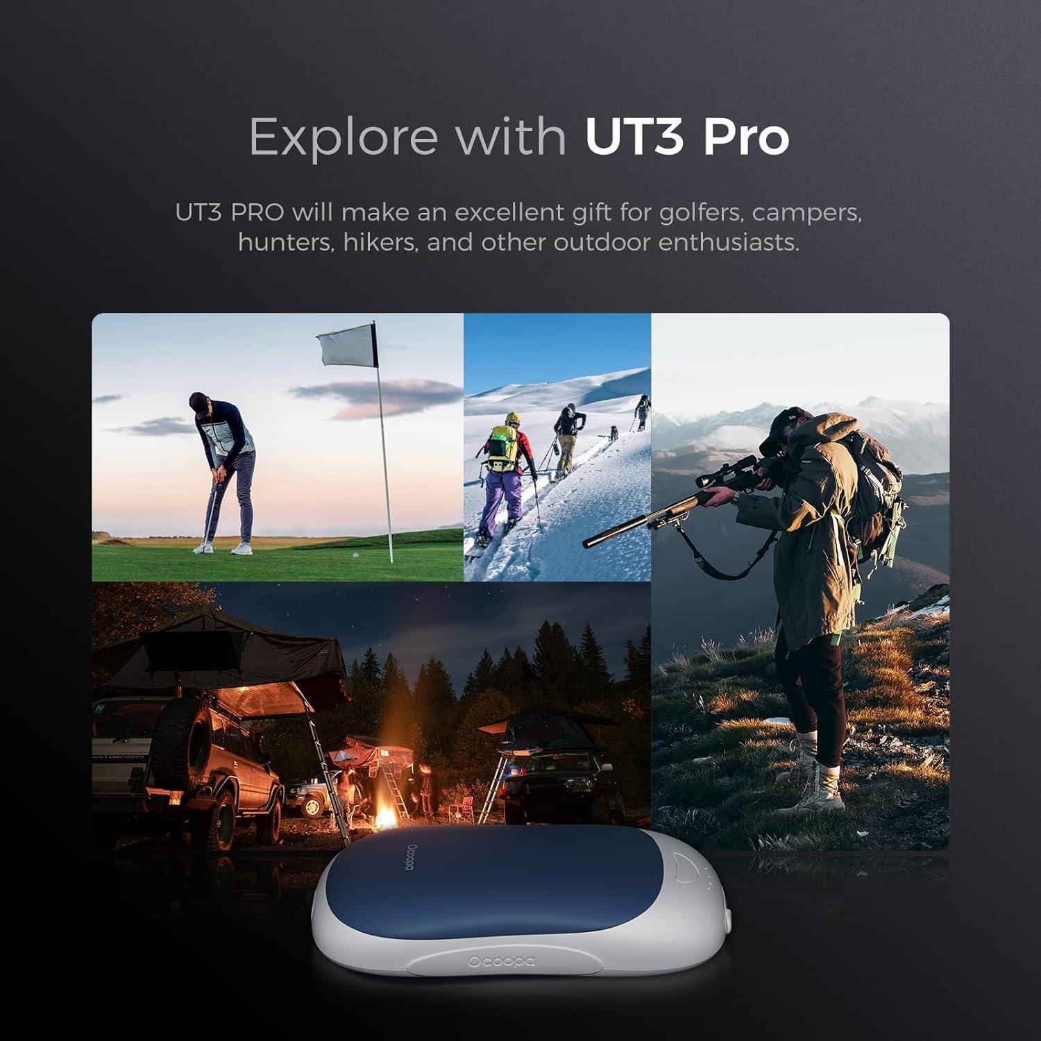 imageOCOOPA Magnetic Rechargeable Hand Warmers True Double Warmth Handwarmers 10000mAh Up to 15 Hours Max 136 Electric Heater for Men Women GolfHuntingCampingCold Weather UT3 PROBlue