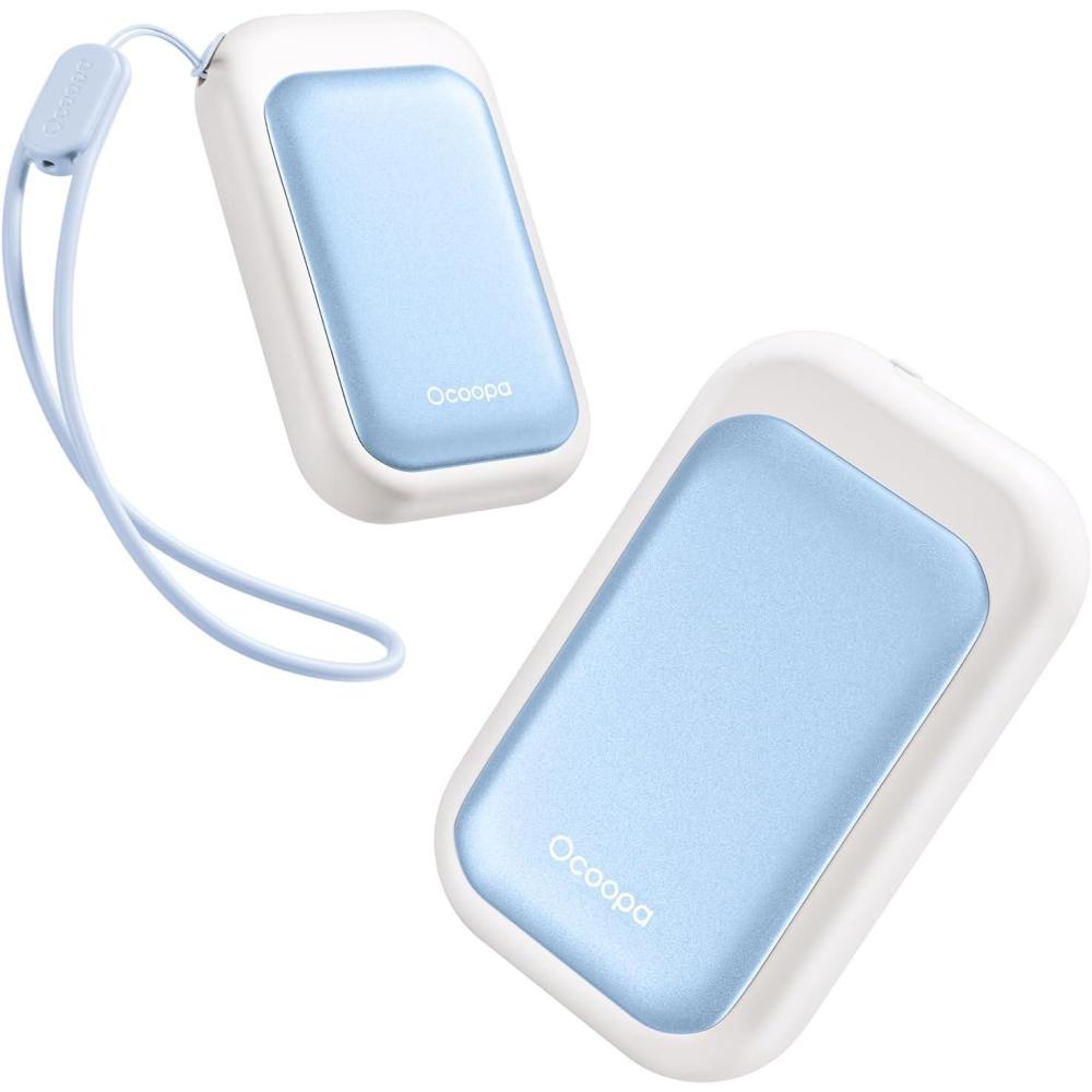 imageOCOOPA AI Magnetic Hand Warmers Rechargeable 2 Pack 5000mAh UltraThin Electric Glove Heater HandwarmerUL Certified Men Women Gifts for ChristmasBirthdayWinter EssentialsUT4 YoungGlacier Blue