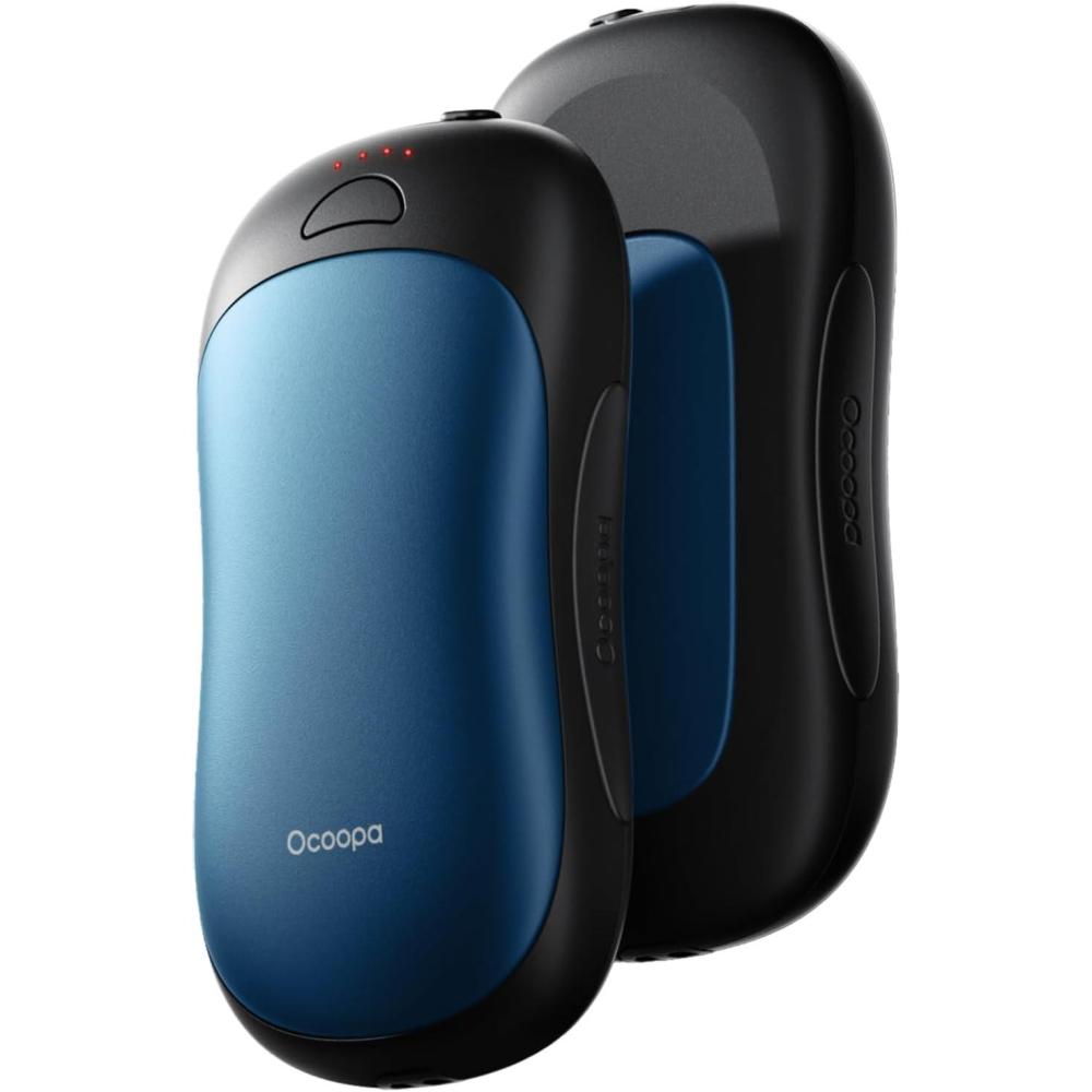 imageOCOOPA AI Smart Magnetic DoubleSided Heating Hand Warmers Rechargeable 2 Pack10000mAh Electric Heater Larger Warming Surface 4 Heat Levels Max 136F Men Gifts for ChristmasUT3 PROAegean Blue