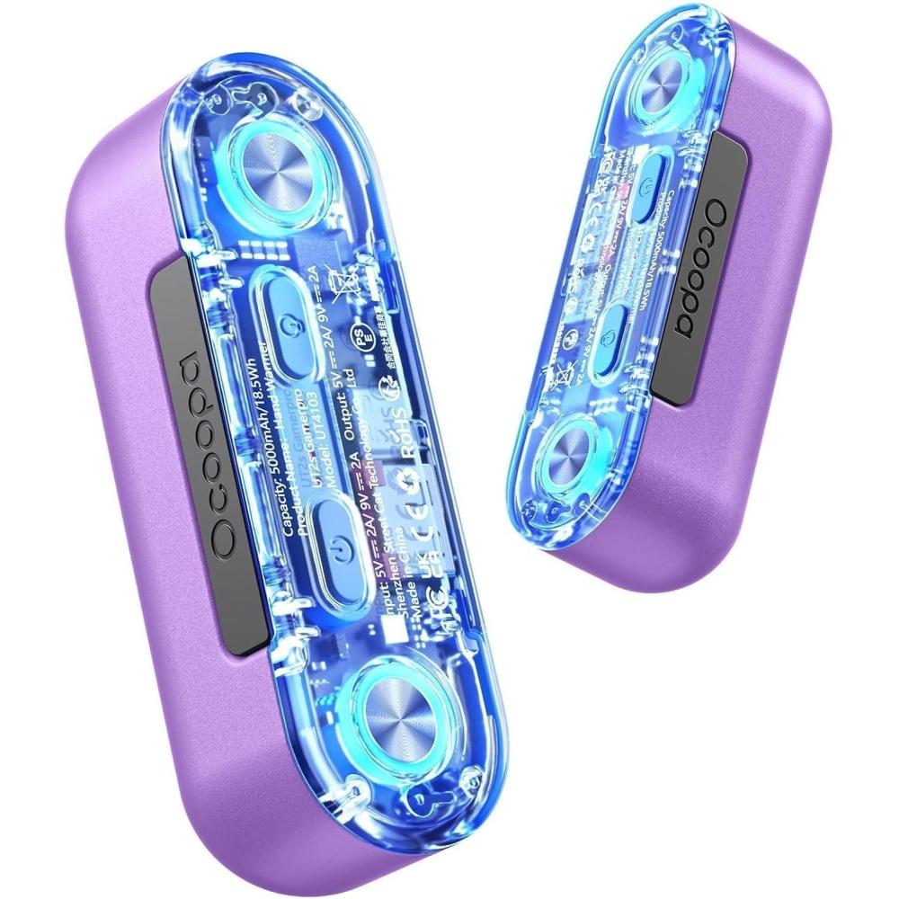 imageOCOOPA Hand Warmers Rechargeable 2 Pack Magnetic Electric Handwarmer 4 Levels Heat Up to 136 USBC Portable Charger 10000mAh Raynauds Golf Tech Gifts for Men UT2sMagTwinsPurple