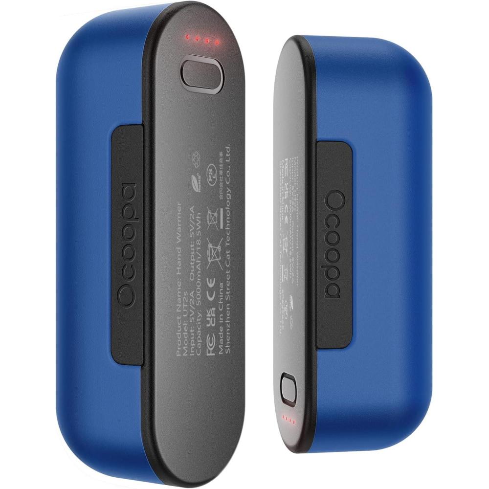 imageOCOOPA Hand Warmers Rechargeable 2 Pack Magnetic Electric Handwarmer 4 Levels Heat Up to 136 USBC Portable Charger 10000mAh Raynauds Golf Tech Gifts for Men UT2sMagTwinsAir force blue