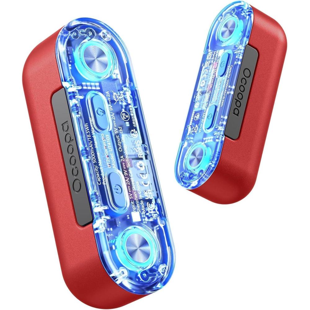 imageOCOOPA Hand Warmers Rechargeable 2 Pack Magnetic Electric Handwarmer 4 Levels Heat Up to 136 USBC Portable Charger 10000mAh Raynauds Golf Tech Gifts for Men UT2sMagTwinsGamerpro Red