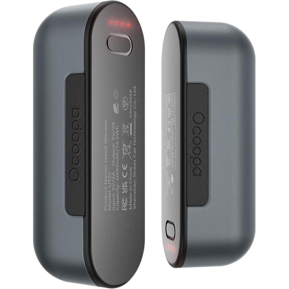 imageOCOOPA Hand Warmers Rechargeable 2 Pack Magnetic Electric Handwarmer 4 Levels Heat Up to 136 USBC Portable Charger 10000mAh Raynauds Golf Tech Gifts for Men UT2sMagTwinsGray