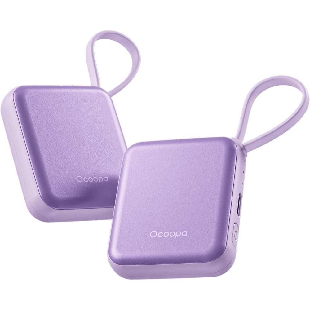 imageOCOOPA Hand Warmers Rechargeable Smart Temp Control 7H2 Long Safe Heat Ultra Slim PocketSize Design That Fits Gloves Gifts for Women Outdoor Office Commute UT5 NanoPurple