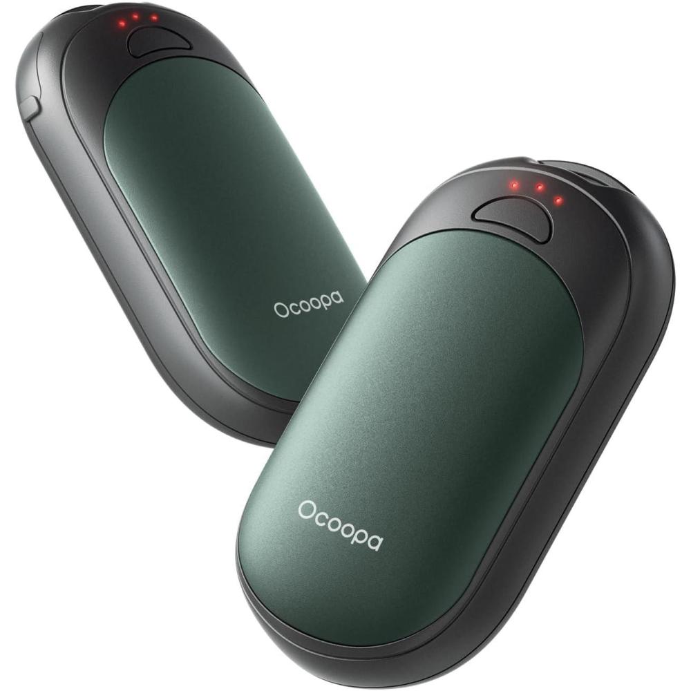 imageOCOOPA Magnetic Hand Warmers Rechargeable 2 Pack Electric Handwarmers Smart Heating UL Certified 3SettingsPortable Heater Ultra Slim Pocket Hunting Essentials Gifts for Christmas Men UT3 LiteGreen