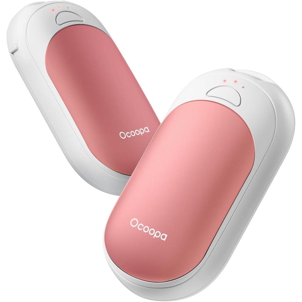 imageOCOOPA Magnetic Rechargeable Hand Warmers 2 Pack Ultrathin Electric Handwarmers Portable PocketSized Heater for Men Women Purse Must Haves Union UT3 LitePink