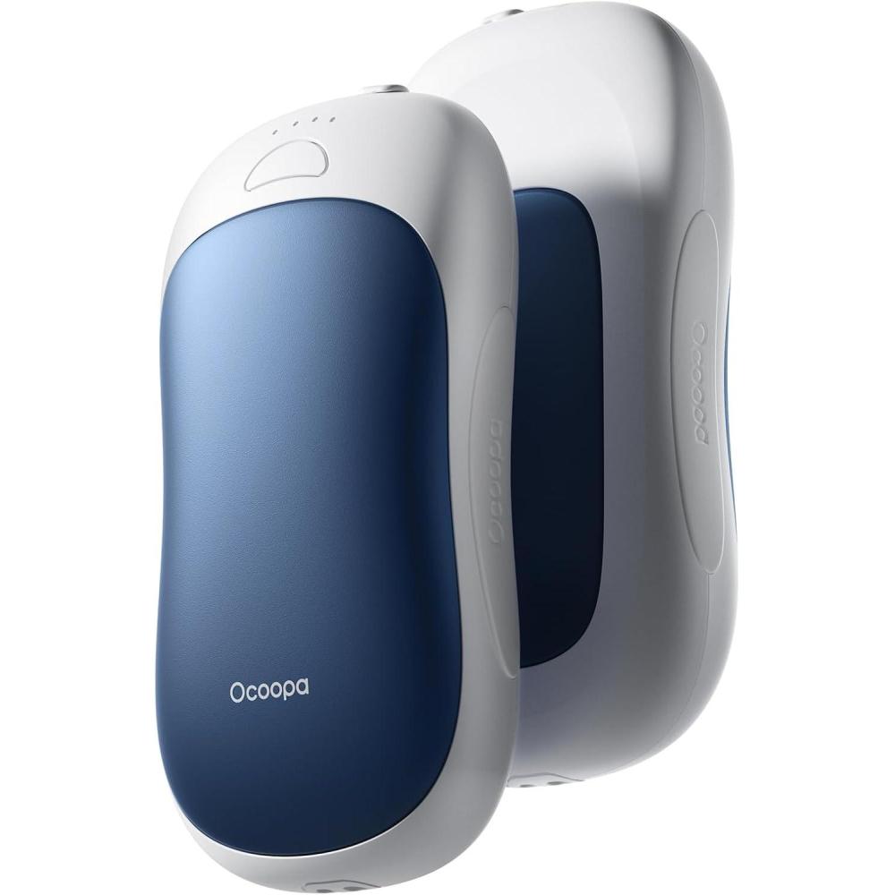 imageOCOOPA Magnetic Rechargeable Hand Warmers True Double Warmth Handwarmers 10000mAh Up to 15 Hours Max 136 Electric Heater for Men Women GolfHuntingCampingCold Weather UT3 PROBlue