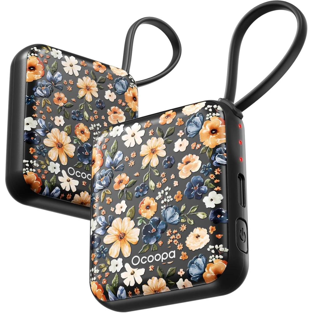 imageOcoopa Hand Warmers Rechargeable UT5 Nano  Slim Electric Pocket Heater Smart Temp Control 14Hrs Battery UL Safety Artists in Bloom Design Practical Gifts for Women Christmas Outdoor OfficeMeadow Whsiper