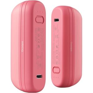 OCOOPA 2 in 1 Magnetic Rechargeable Hand Warmers, UT2s Mini Electric Handwarmers 2 Pack, Split USB-C, Reusable Portable Pocket Heater, Raynauds, Golf, Christmas, Tech Gifts for Women Men(Barbie Pink)