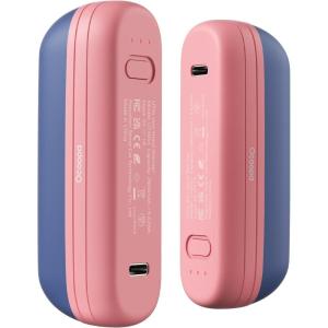 OCOOPA 2 in 1 Magnetic Rechargeable Hand Warmers, UT2s Mini Electric Handwarmers 2 Pack, Split USB-C, Reusable Portable Pocket Heater, Raynauds, Golf, Christmas, Tech Gifts for Women Men(Blue+Pink)