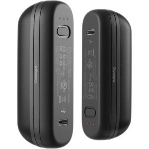 OCOOPA 2 in 1 Magnetic Rechargeable Hand Warmers, UT2s Mini Electric Handwarmers 2 Pack, Split USB-C, Reusable Portable Pocket Heater, Raynauds, Golf, Christmas, Tech Gifts for Women Men(Black)