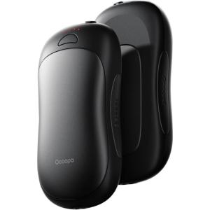 OCOOPA AI Smart Magnetic Double-Sided Heating Hand Warmers Rechargeable 2 Pack,10000mAh Electric Heater, Larger Warming Surface, 4 Heat Levels, Max 136°F, Men Gifts for Christmas,UT3 PRO(Chic Black)