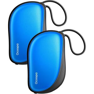 OCOOPA Hand Warmers Rechargeable 2 Pack, Ultra Slim Electric Hand Warmers, Portable Pocket Heater, Comb-Inspired, Fits in Gloves,UL Certified, Winter Essentials,UT5 Sway(Blue)