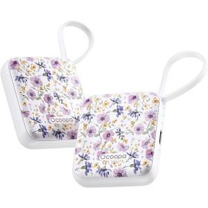 OCOOPA Hand Warmers Rechargeable, Smart Temp Control 7H*2 Long Safe Heat, Ultra Slim, Pocket-Size Design That Fits Gloves, Gifts for Women, Outdoor, Office, Commute (UT5 Nano)(Nocturne Garden)