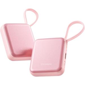 OCOOPA Hand Warmers Rechargeable, Smart Temp Control 7H*2 Long Safe Heat, Ultra Slim, Pocket-Size Design That Fits Gloves, Gifts for Women, Outdoor, Office, Commute (UT5 Nano)(Pink)