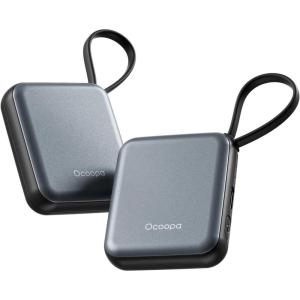 OCOOPA Hand Warmers Rechargeable, Smart Temp Control 7H*2 Long Safe Heat, Ultra Slim, Pocket-Size Design That Fits Gloves, Gifts for Women, Outdoor, Office, Commute (UT5 Nano)(Gary)