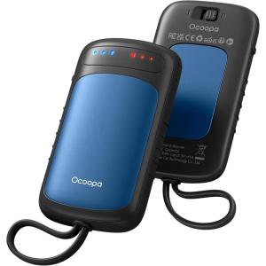 OCOOPA Hand-Warmers-Rechargeable Dual Sided, 2 in 1 Electric-Hand -Warmers with UL Certified, 3 Heating Level, Pocket Sized USB Hand Warmers for Camping, Hunting, Commuting, Gifts for Men, UT5 Duoheat(Blue)