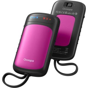 OCOOPA Hand-Warmers-Rechargeable Dual Sided, 2 in 1 Electric-Hand -Warmers with UL Certified, 3 Heating Level, Pocket Sized USB Hand Warmers for Camping, Hunting, Commuting, Gifts for Men, UT5 Duoheat(Rose)