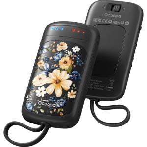 OCOOPA Hand-Warmers-Rechargeable Dual Sided, 2 in 1 Electric-Hand -Warmers with UL Certified, 3 Heating Level, Pocket Sized USB Hand Warmers for Camping, Hunting, Commuting, Gifts for Men, UT5 Duoheat(Meadow Whisper)