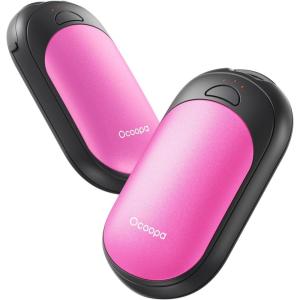 OCOOPA Magnetic Hand Warmers Rechargeable 2 Pack, Electric Handwarmers, Smart Heating UL Certified, 3-Settings,Portable Heater, Ultra Slim Pocket, Hunting Essentials, Gifts for Christmas Men, UT3 Lite(Hot Pink)