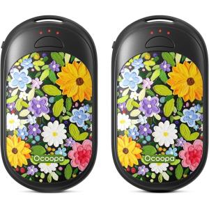 OCOOPA Magnetic Hand Warmers Rechargeable 2 Pack, Electric Handwarmers, Smart Heating UL Certified, 3-Settings,Portable Heater, Ultra Slim Pocket, Hunting Essentials, Gifts for Christmas Men, UT3 Lite(Artists in bloom- Painted in bloom)