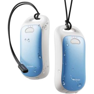 OCOOPA Magnetic Hand Warmers Rechargeable 2Pack, IP45 Water Resistant, UL Certified, Ergonomic Electric Hand Warmer, Up to 9hrs, Pocket Size, Raynauds, Golf, Outdoor, Tech Gifts for Men, UT4 Urban(Arctic Blue)