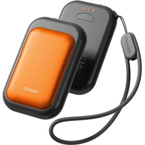 OCOOPA Magnetic Rechargeable Hand Warmers 2 Pack, Card-Style Electric AI Hand Warmers 5000mAh, Pocket Portable Hands Heater, UL Certified, for Men Women, Hunting Essentials, UT4 Young(Sun Orange)