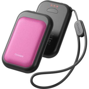 OCOOPA Magnetic Rechargeable Hand Warmers 2 Pack, Card-Style Electric AI Hand Warmers 5000mAh, Pocket Portable Hands Heater, UL Certified, for Men Women, Hunting Essentials, UT4 Young(Raspberry Sorbet)