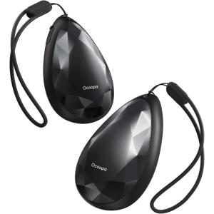 OCOOPA Women Rechargeable Hand Warmers 2 Pack, Portable, Stylish, Diamond-Shape Magnetic Electric Handwarmer, Reusable Pocket Heater, 2025 Tech Gifts for Christmas, Raynaud, Hiking, Camping, UT4 Rare(Black)