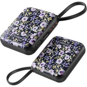 Ocoopa Hand Warmers Rechargeable UT5 Nano – Slim Electric Pocket Heater, Smart Temp Control, 14Hrs Battery, UL Safety, Artists in Bloom Design, Practical Gifts for Women, Christmas, Outdoor, Office(Noctune Garden)