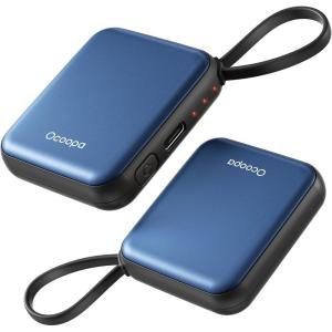 Ocoopa Hand Warmers Rechargeable UT5 Nano – Slim Electric Pocket Heater, Smart Temp Control, 14Hrs Battery, UL Safety, Artists in Bloom Design, Practical Gifts for Women, Christmas, Outdoor, Office(Blue)