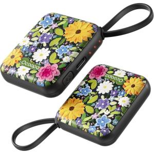 Ocoopa Hand Warmers Rechargeable UT5 Nano – Slim Electric Pocket Heater, Smart Temp Control, 14Hrs Battery, UL Safety, Artists in Bloom Design, Practical Gifts for Women, Christmas, Outdoor, Office(Painted in Bloom)